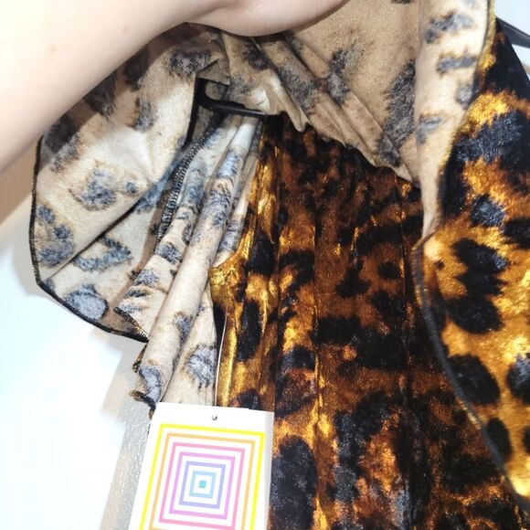 New Leopard Print Mermaid Flounce Dress XL - Picture 9 of 13